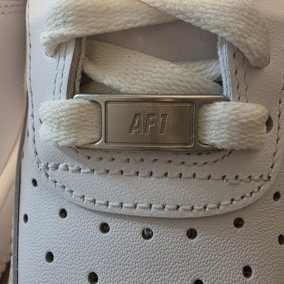 Nike Women's Air Force 1 White On White Sneakers - Picture 7 of 10
